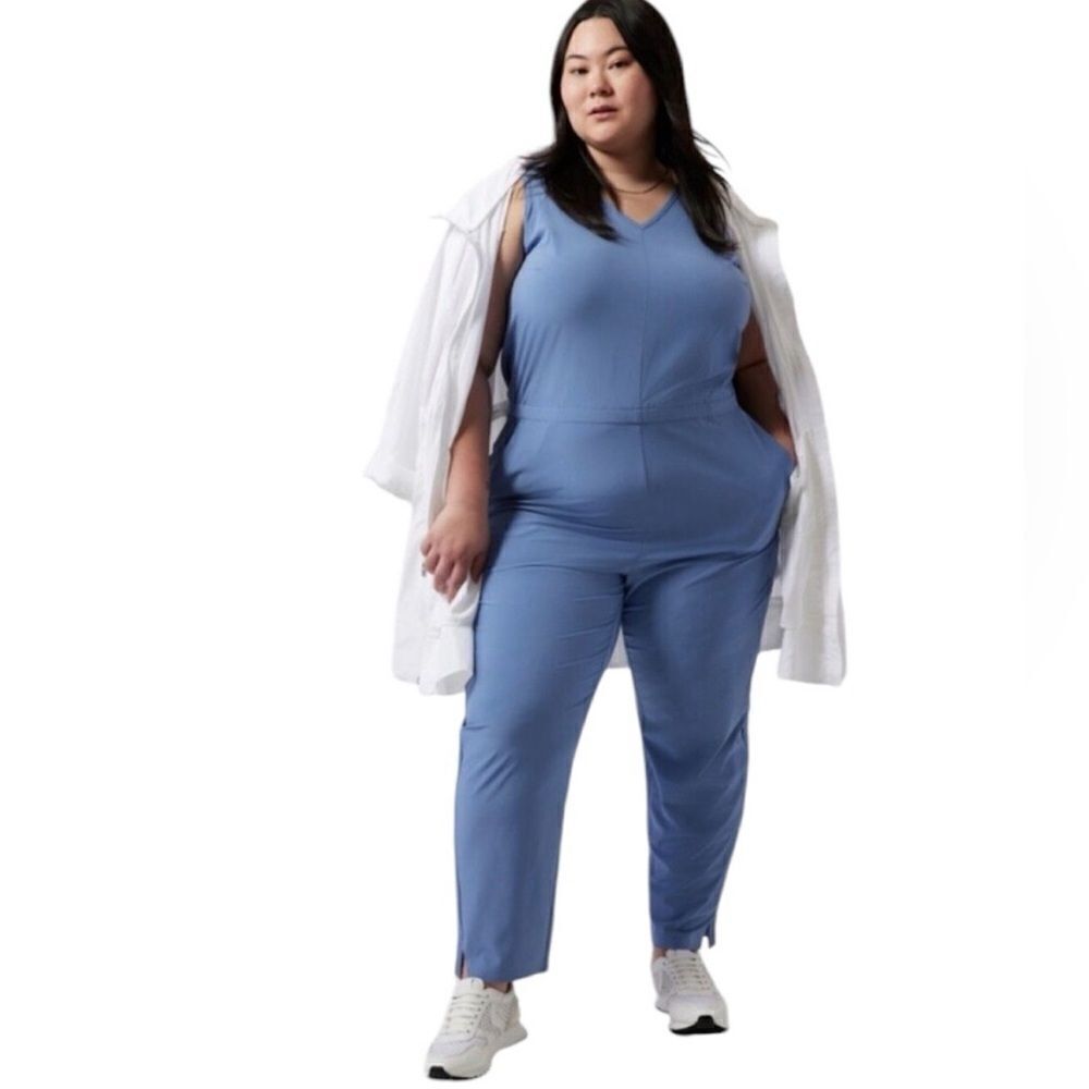 Athleta Women’s Brooklyn Jumpsuit Blue‎ 26 NWT